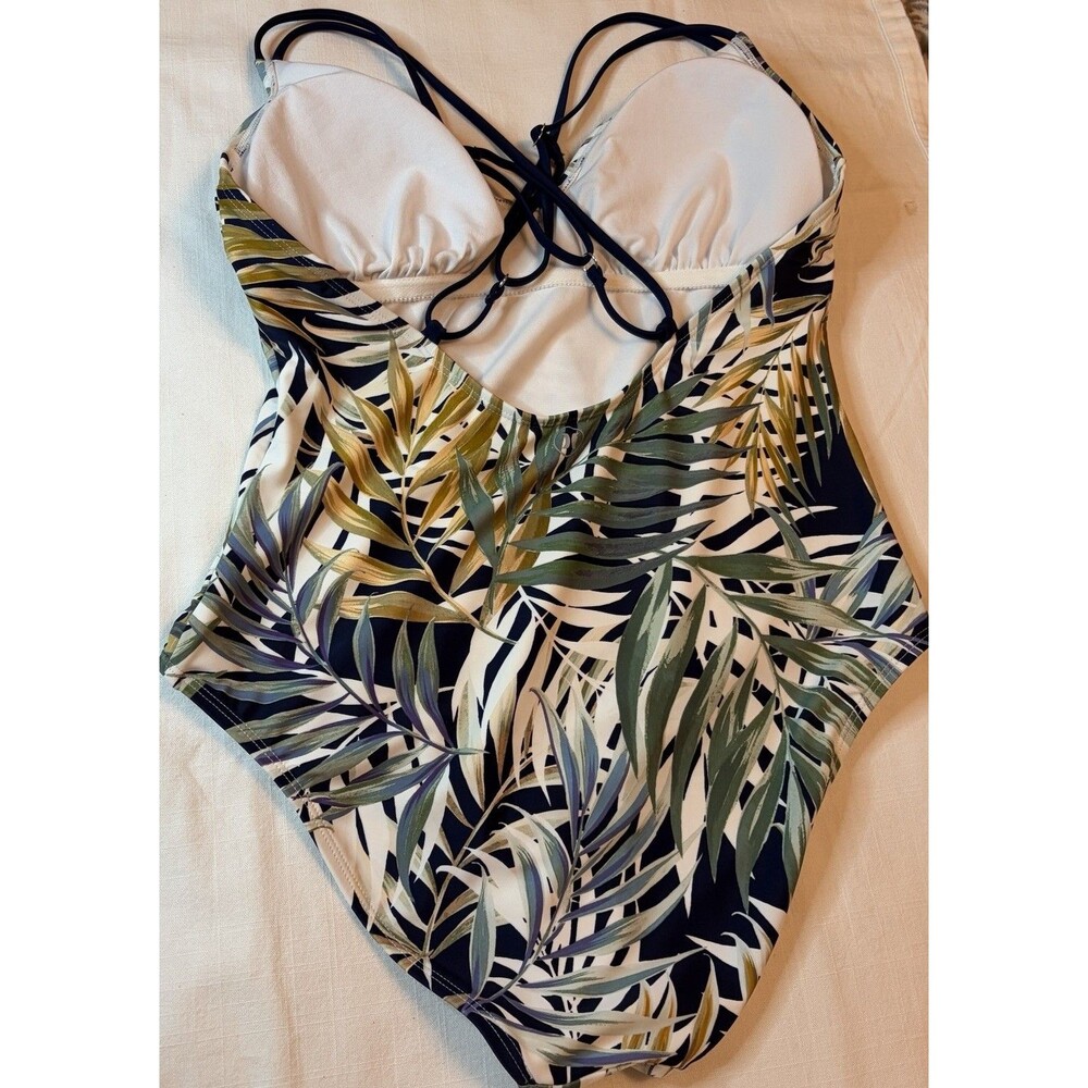 Hurley One Piece Swimsuit Womens XLarge Tropical Floral Bathing Suit Strappy - Picture 4 of 10